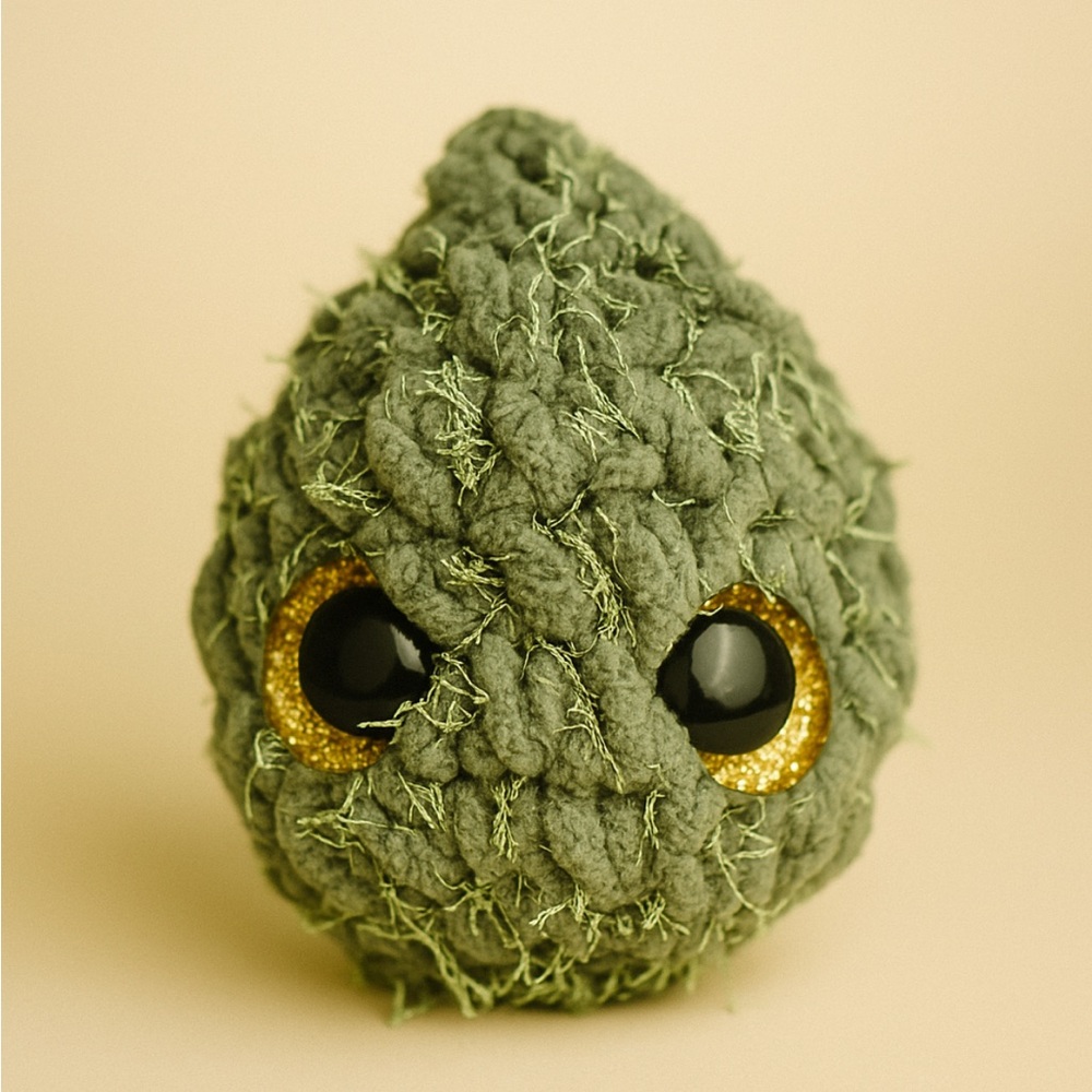 Handmade Crochet Green Nugget